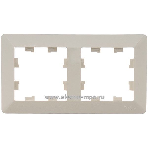 Ю32. Рамка-2 AtlasDesign Air ATN220202 универсальная бежевый/дымчатый белый (Systemе Electric)