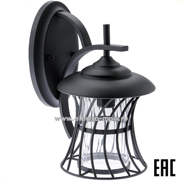 С8620. Светильник 11888 PL520 220В Е27 настенный "Мадрид" черный IP44 (Feron)