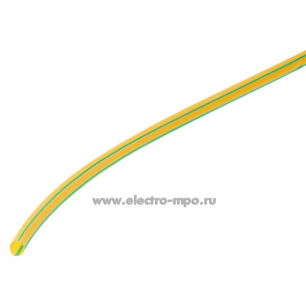 Т3416. Трубка HD-5/HTD-4 4/2мм термоусаживаемая жёлто-зелёная (Электромонтаж)