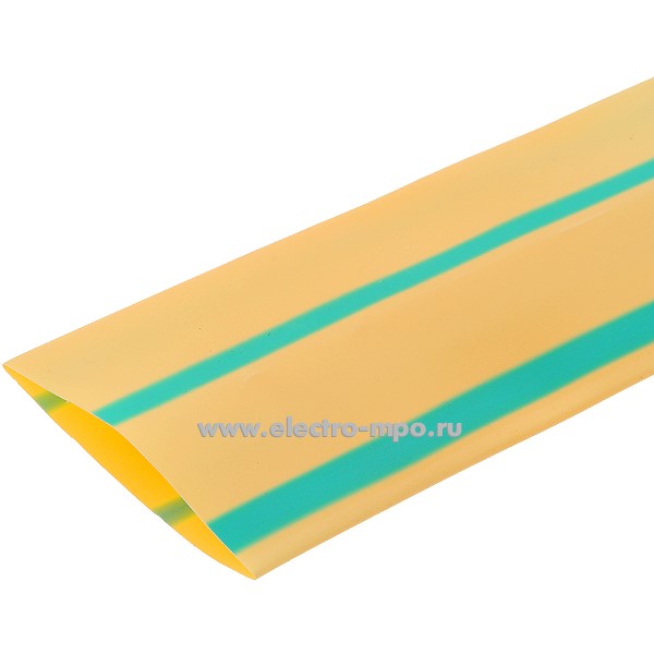 Т3474. Трубка HTD-30 30/15мм термоусаживаемая жёлто-зелёная (Электромонтаж)
