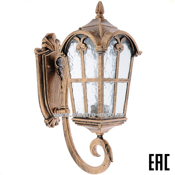 С8646. Светильник 11294 PL102 220В Е27 настенный 4-х гр. "Кастелло" черное золото IP44 (Feron)