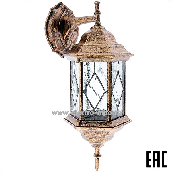 С8655. Светильник 11344 PL122 220В Е27 настенный 6-ти гр. "Сорренто" черн. золото IP44 (Feron)