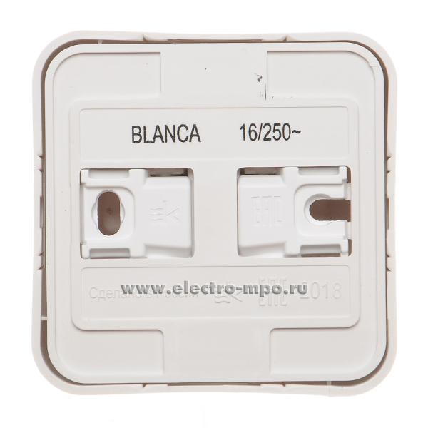 Ю4513. Розетка Blanca BLNRA011111 "евро" со шторками о/п белая (Schneider Electric)