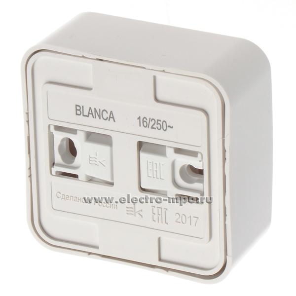 Ю4515. Розетка Blanca BLNRA111111 "евро" со шторками компактная о/п белая (Schneider Electric)