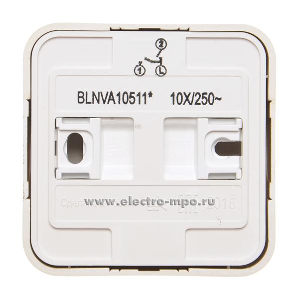 Ю4604. Выключатель Blanca BLNVA105114 2 кл. с подсветкой о/п титан (Schneider Electric)