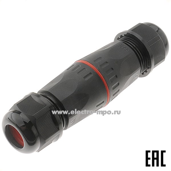 Р9879.Соединитель JOHNN ZYN15-5 каб.I образный 5pin, 0,5-4,0мм2 (screw)  пластик IP68 черный (Электромонта