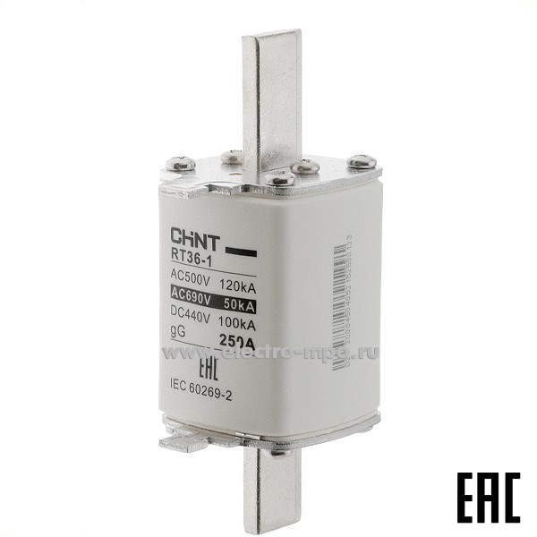 А2345. Плавкая вставка 521525  RT36-1-250  250А габарит 1 (CHINT)