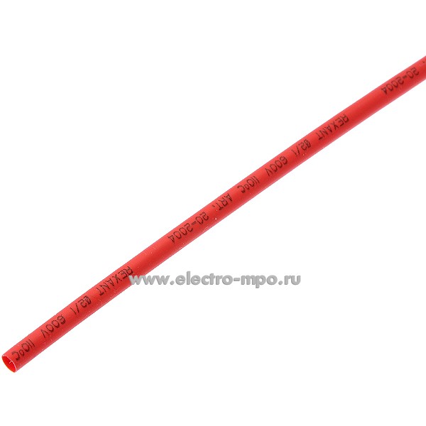 Т2923. Трубка 20-2004 2/1мм термоусаживаемая красная L=1м (Rexant)