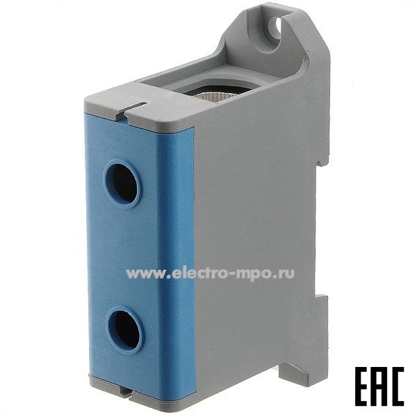 Б7326. Клемма JHT5-150-BE винтовая синяя 35-150мм2 320А 800В ширина 29мм (Электромонтаж)