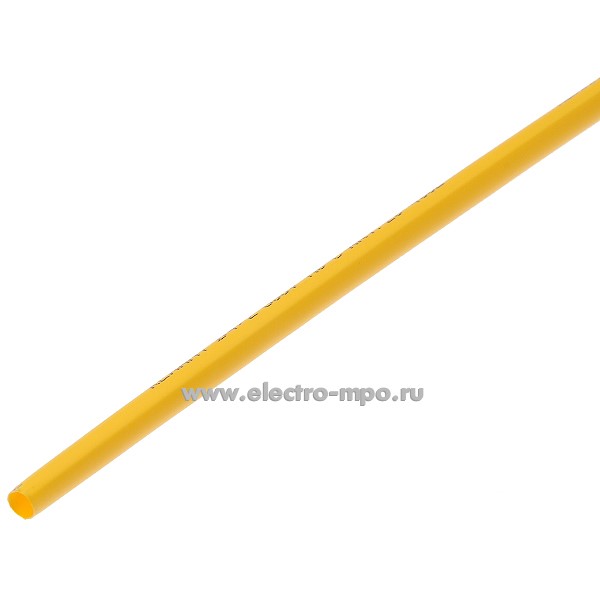 Т2932. Трубка 20-4002 4/2мм термоусаживаемая жёлтая L=1м (Rexant)