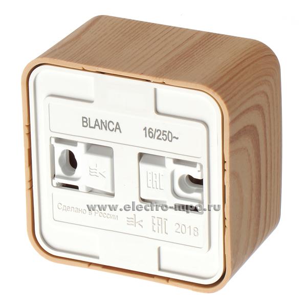 Ю4676. Розетка Blanca BLNRA010115 "евро" о/п "ясень" (Schneider Electric)