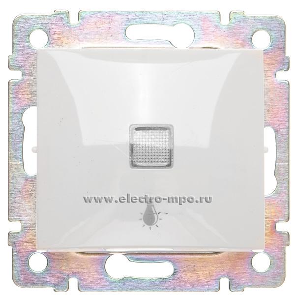 Р7626. Механизм Valena 774413 выключателя 1кл. кноп. с/п символ "Лампа" с подсв. белый (Legrand)