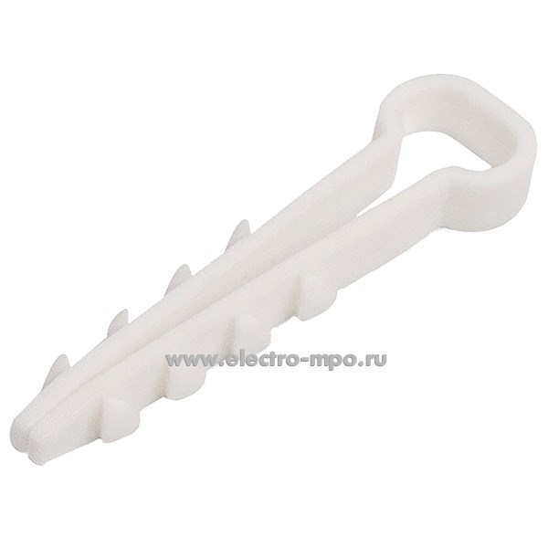Г70. Дюбель-хомут 59235 ДХП 10–5 белый, для плоск. каб. (Fortisflex)