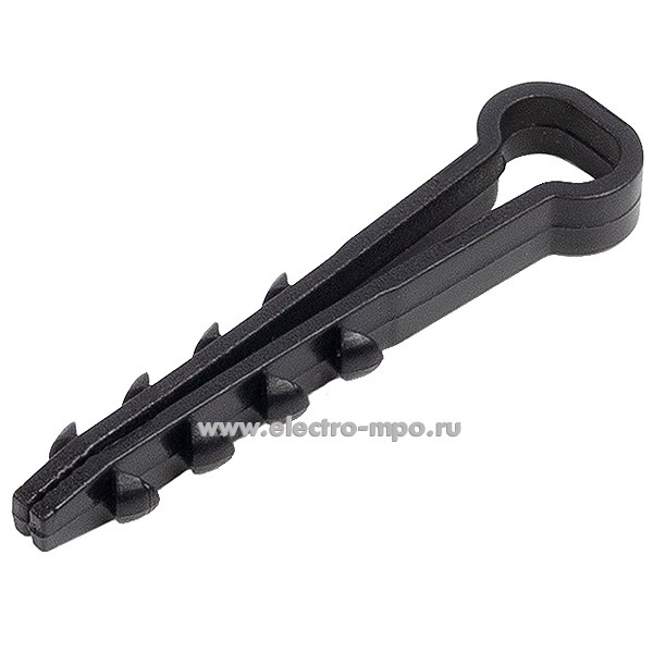 Г70. Дюбель-хомут 81830 ДХП 12-6 черный, для плоск. каб. (Fortisflex)