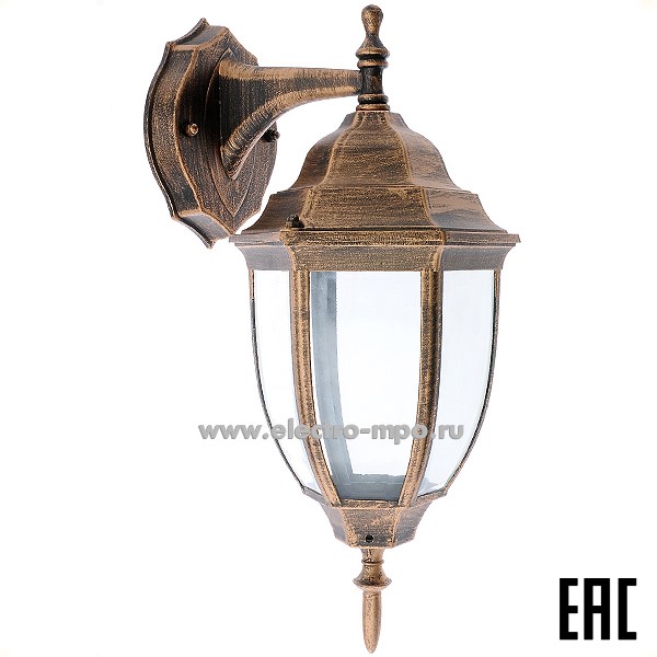 С8643. Светильник 11894 PL6002 220В Е27 настенный  6-ти гр. "Марсель" черное золото IP44 (Feron)