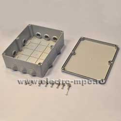 К0148. Коробка 1SL0828A00 распаечная пластиковая с сальниками 323х251х117мм IP55 серая (ABB)