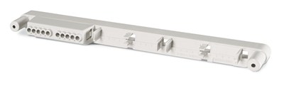 Е48. Фиксатор DIS6540362C на 3 клеммных блока с установленными 3 клеммными блоками. Для корпусов  (ДКС)