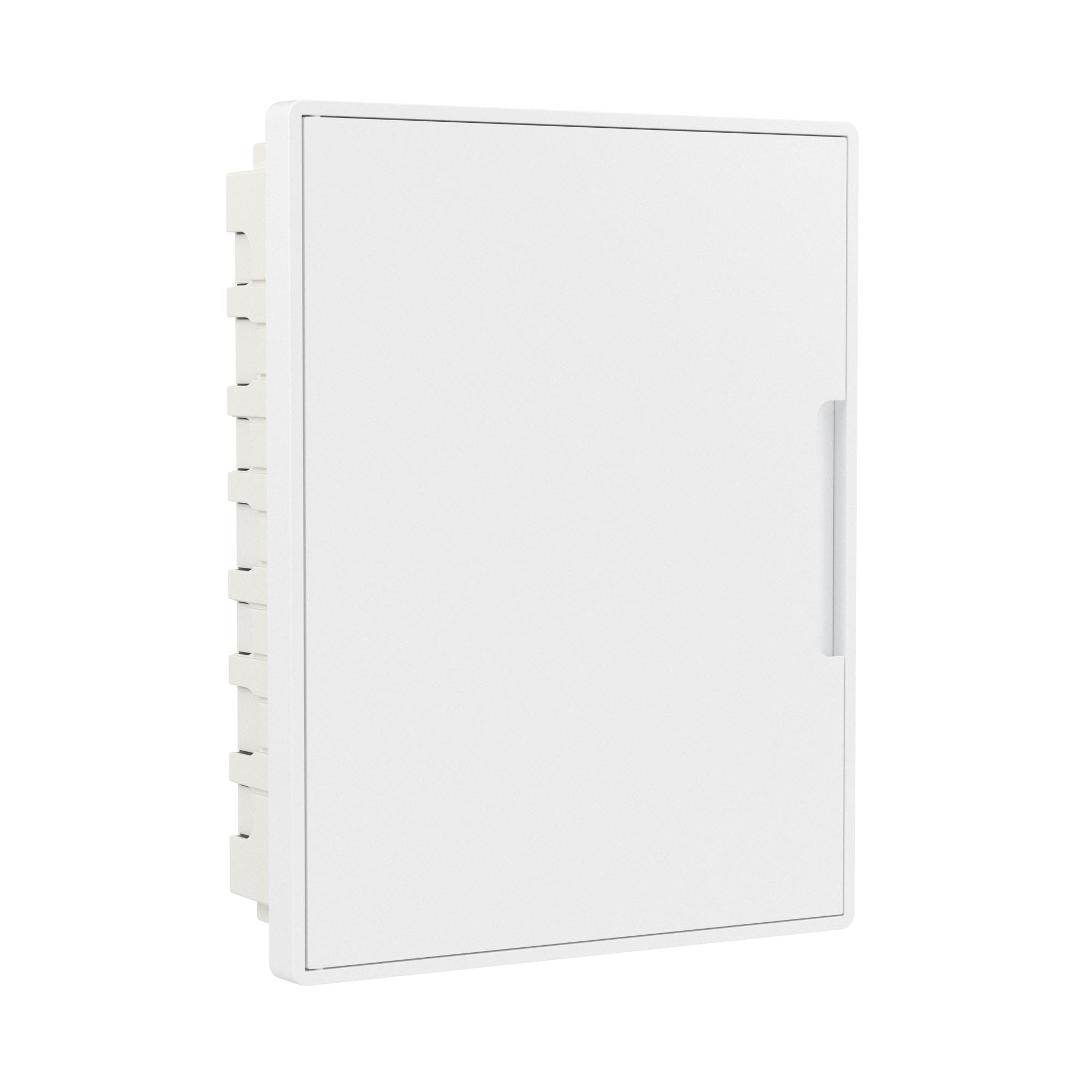 Е10. Щиток F24B4WW 24 мод встраиваемый слаботочный Фрейм (FRAME), белый, с белой дверцей, с  (ДКС)