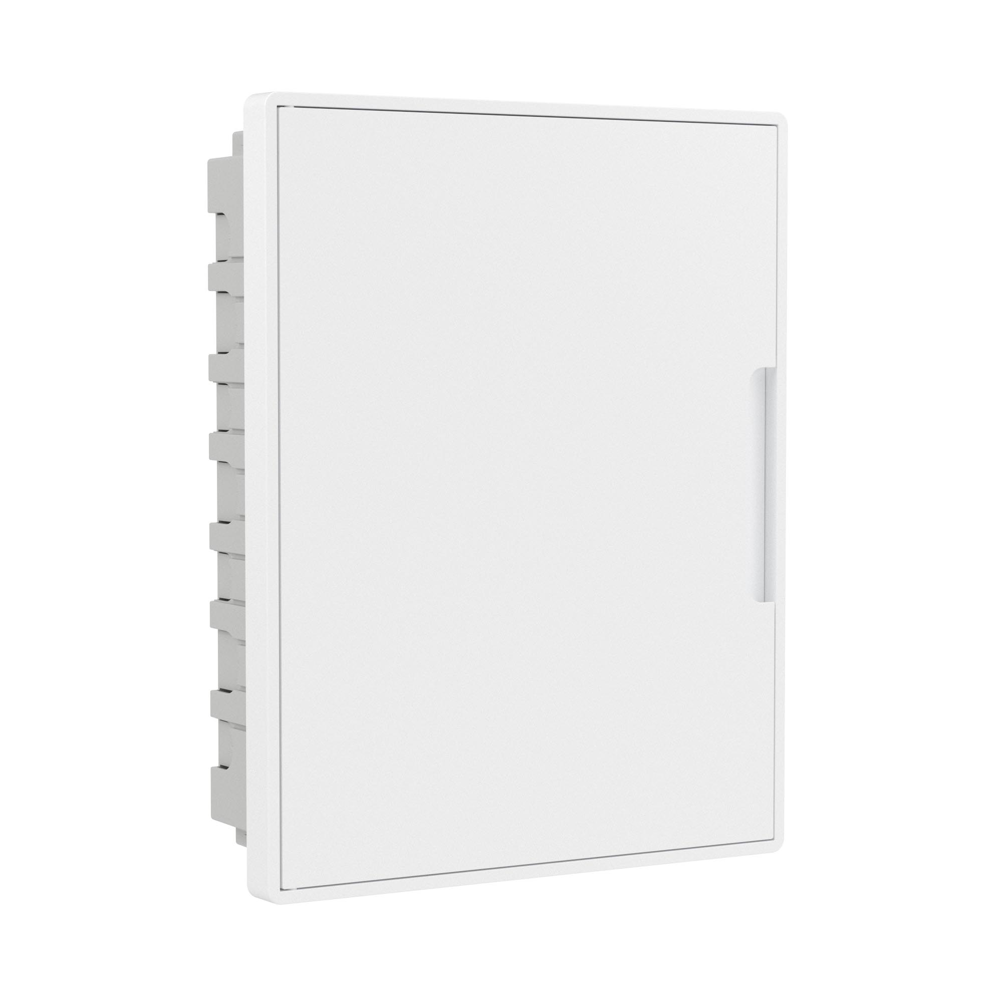 Е10. Щиток F24B5WW 24 мод встраиваемый для полых стен слаботочный Фрейм (FRAME), белый, с белой  (ДКС)