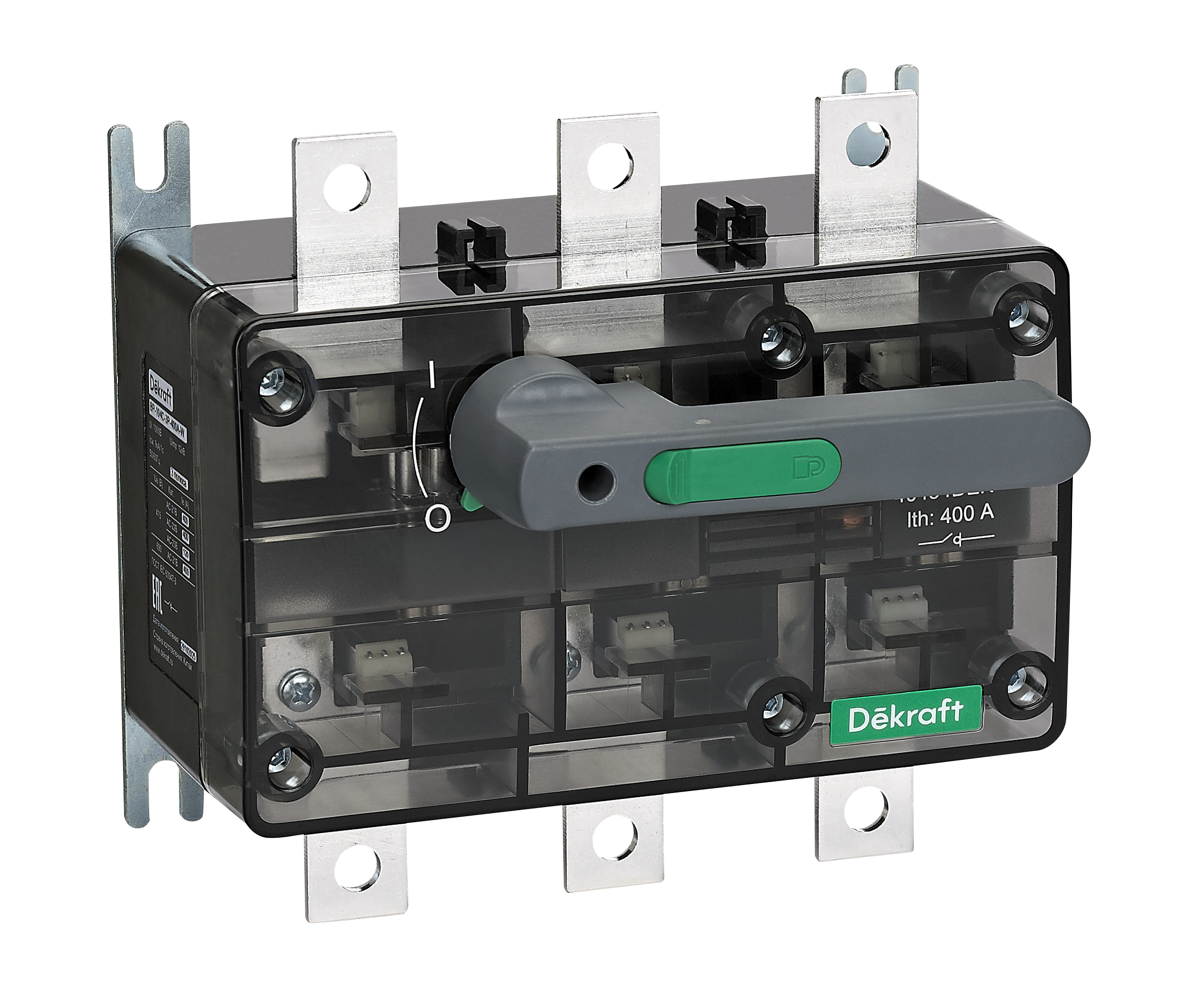 А48. Выключатель-разъединитель 40455DEK 315А 3Р с видимым разрывом ВР-104С (Dekraft)