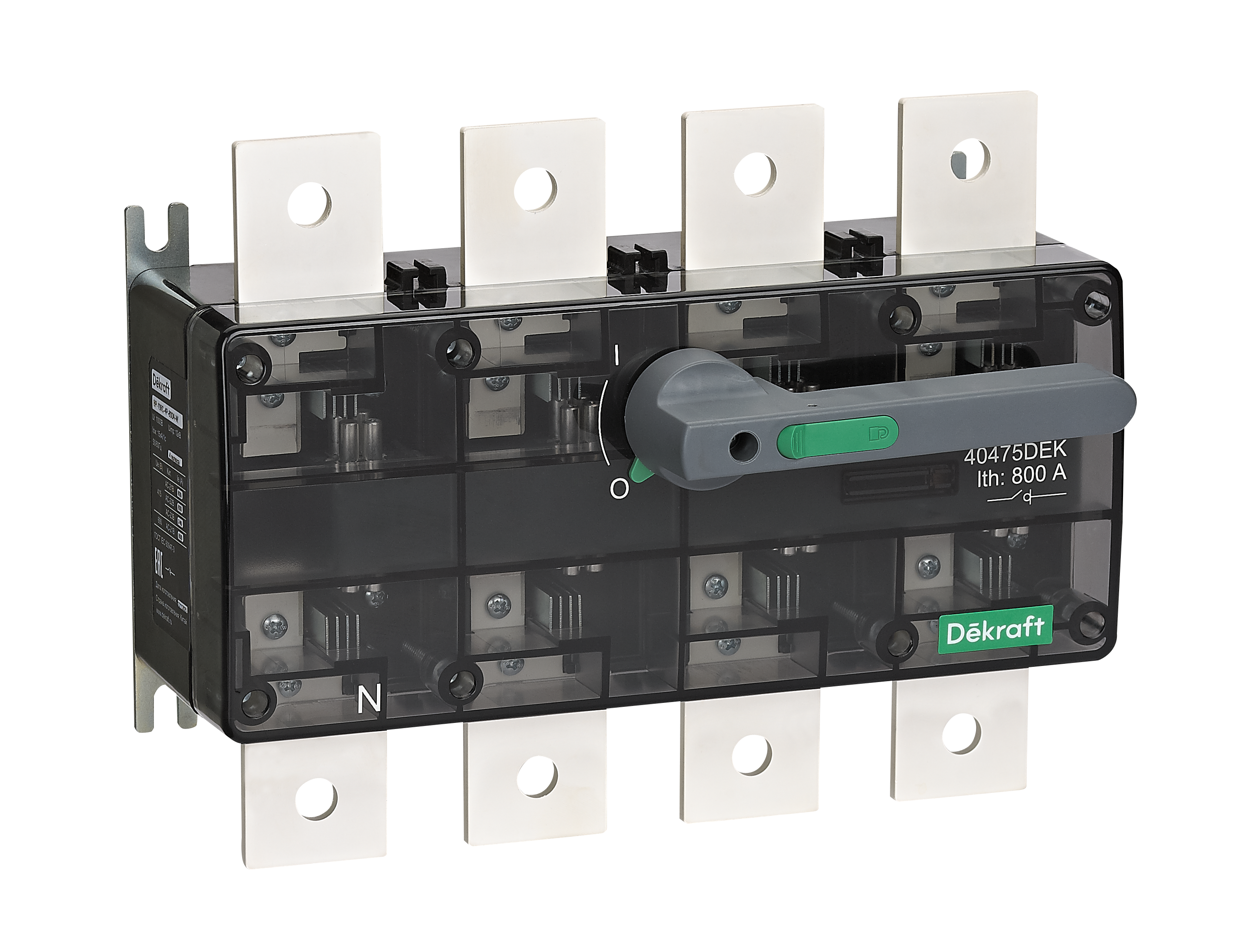 А48. Выключатель-разъединитель 40473DEK 500А 4Р с видимым разрывом ВР-106С (Dekraft)
