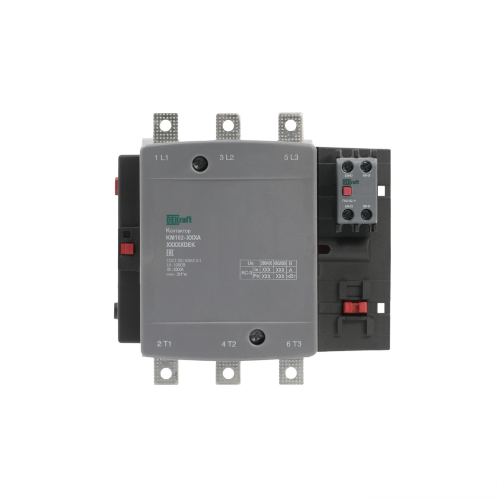 А75. Контактор 21936DEK 115А 110В АС3 АС4 1НО+1НЗ КМ-102 (Dekraft)
