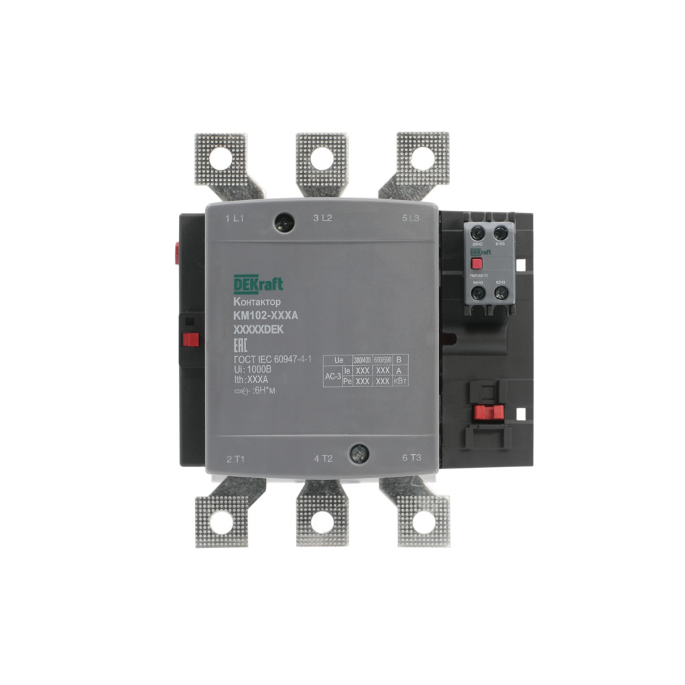 А75. Контактор 21954DEK 225А 110В АС3 АС4 1НО+1НЗ КМ-102 (Dekraft)