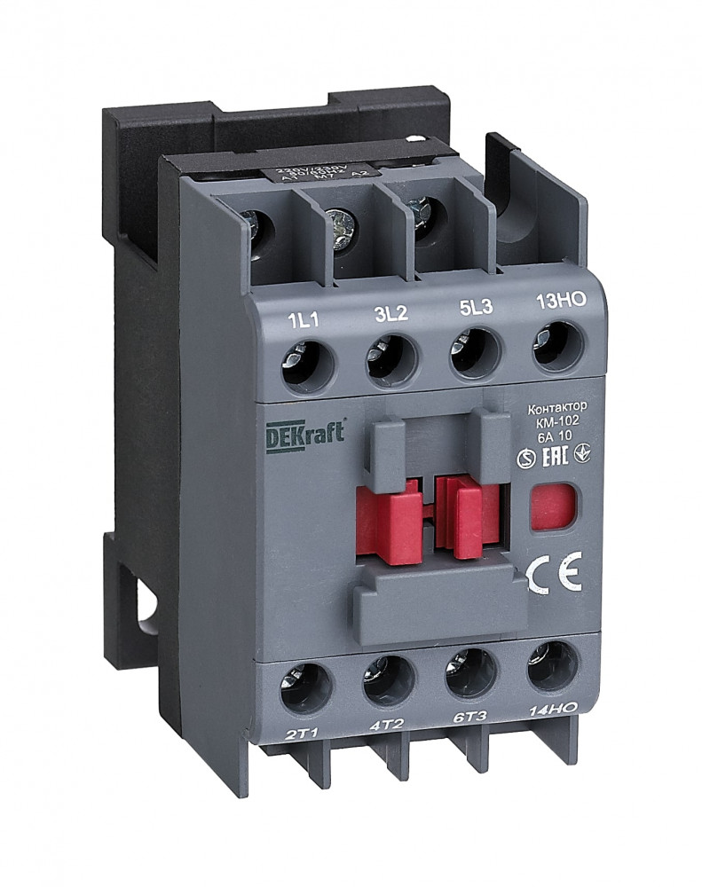 А75. Контактор 22056DEK 6А 36В АС3 АС4 1НЗ КМ-102 (Dekraft)
