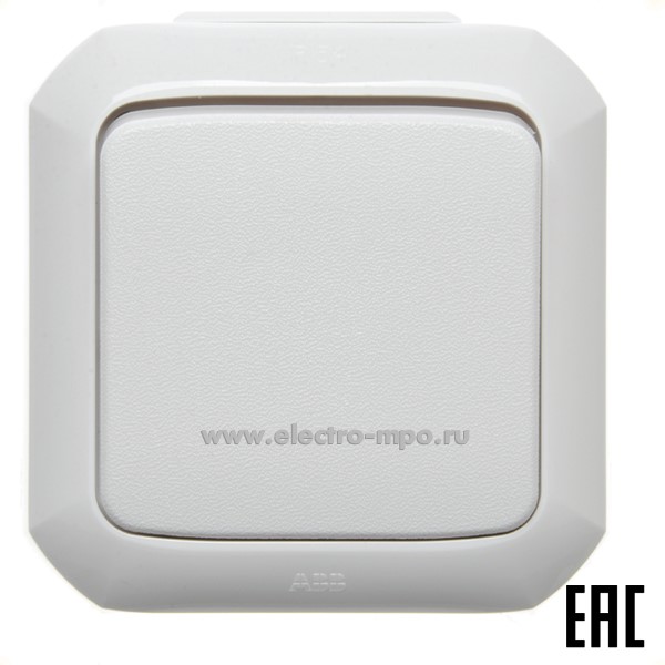 Ю1500. Выключатель Variant+ 2CHN580151C4500 3558N-C01510B 1кл. IP54 о/п белый (АВВ)