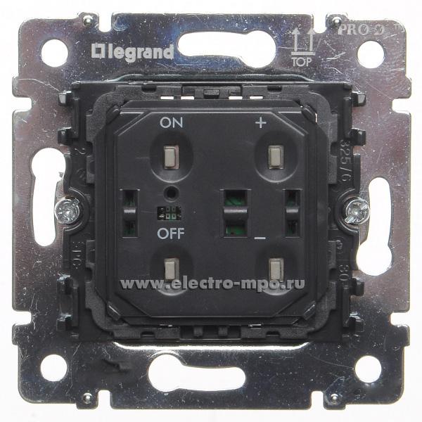 Ю6117. Механизм Galea Life 775652 светорегулятора кнопочный 400Вт с/п (Legrand)