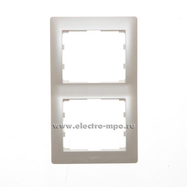 Ю6268. Рамка-2 Galea Life 771506 вертикальная жемчужная (Legrand)