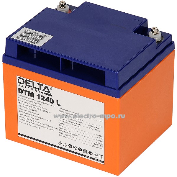Н6572. Аккумуляторная батарея DTM12100L 12В 100Ач срок службы 12 лет (Delta Китай)