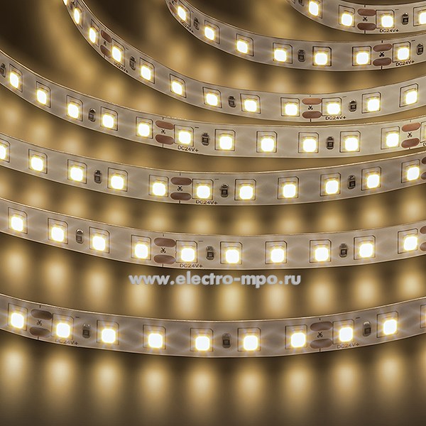 С15. Лента светодиодная 95307 NLS-2835WW120 5м 24В пост.тока 48Вт 3000K 600Led IP20 (Navigator)
