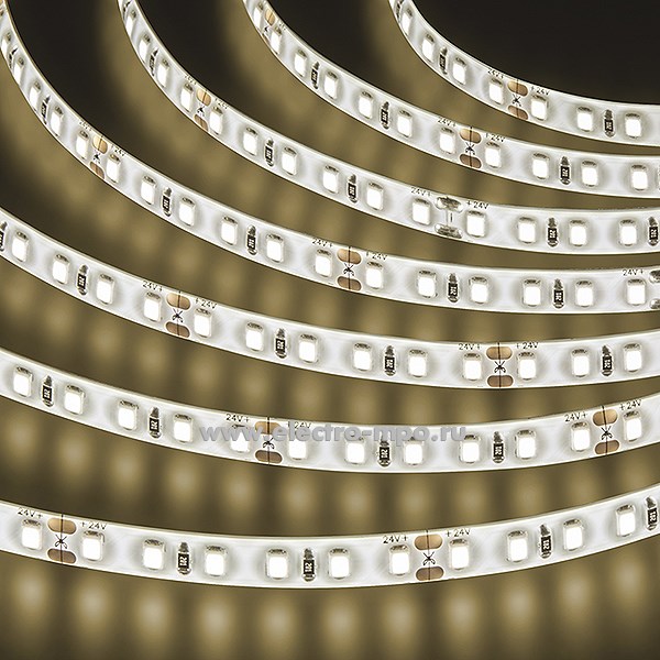 С15. Лента светодиодная 95308 NLS-2835WW120 5м 24В пост.тока 48Вт 3000K 600Led IP65 (Navigator)