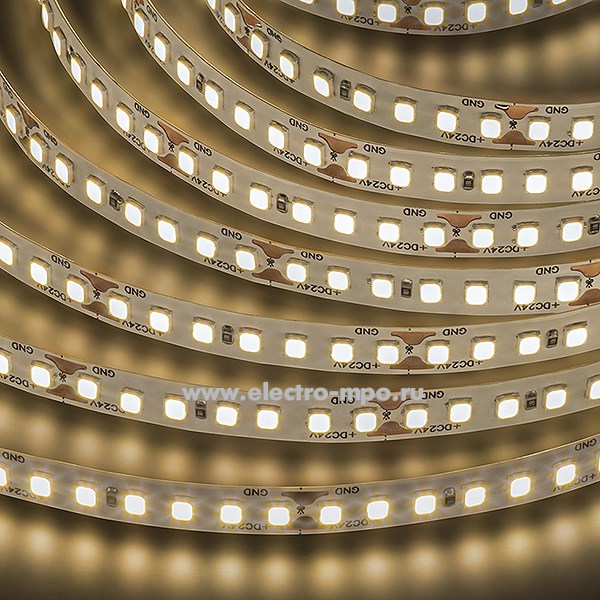 С15. Лента светодиодная 95309 NLS-2835WW182 5м 24В пост.тока 70Вт 3000K 910Led IP20 (Navigator)