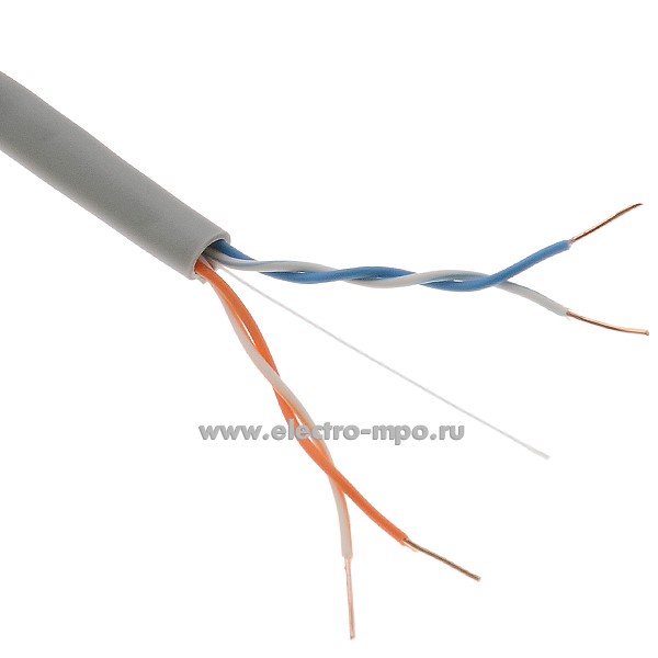 П1902. Кабель сетевой 01-0027 UTP 2х2х24AWG (2х2х0,48 мм) кат.5e (PROconnect)