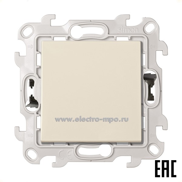 Ю7158. Механизм Simon24 2420251-031 переключателя 1кл. перекрестного Push\Go с/п слоновая кость