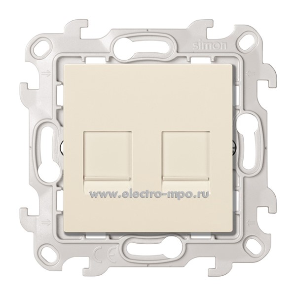 Ю7182. Механизм Simon24 2450593-031 компьютерной розетки UTP 2 вх. 8 конт. кат. 5е с/п слоновая кость