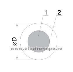П0132. Провод ПуГВ 1х6,0 кв.мм черный ГОСТ (Электрокабель Кольчугино)