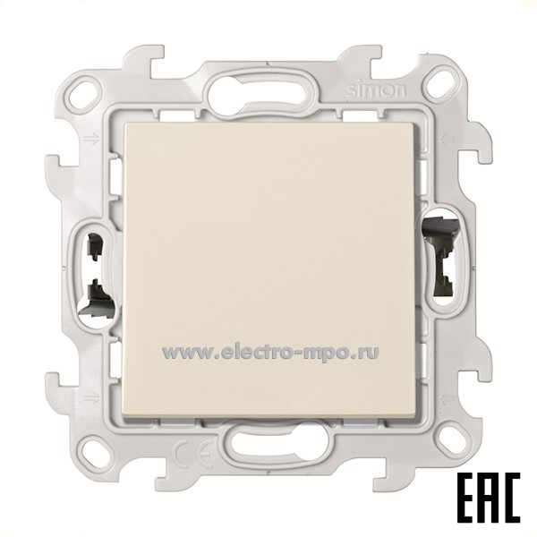 Ю7154. Механизм Simon24 2420201-031 переключателя 1кл. Push\Go с/п слоновая кость (Simon)