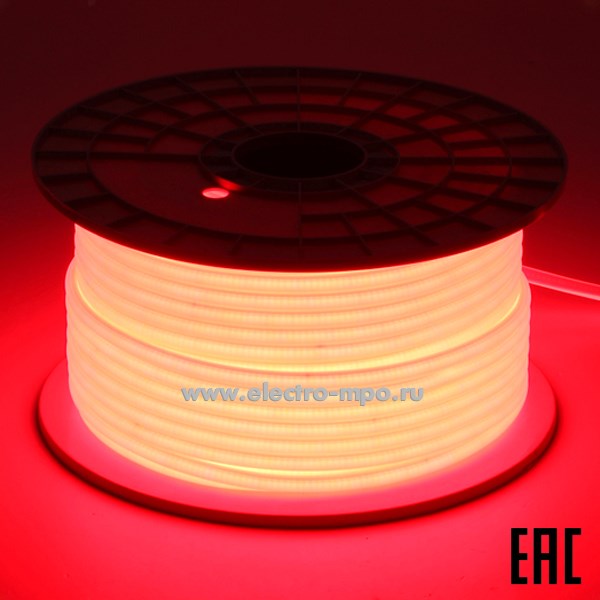 С09. Лента светод. 504223 GLS-COB-288-10-220-IP67-NW-NL-R 7х10мм Неон COB красный 220В IP67 (General)