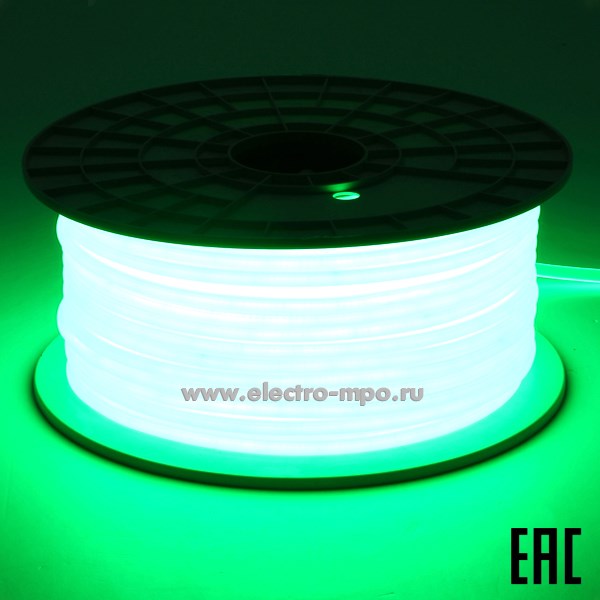 С09. Лента светод. 504323 GLS-COB-288-10-220-IP67-NW-NL-G 7х10мм Неон COB зеленый 220В IP67 (General)