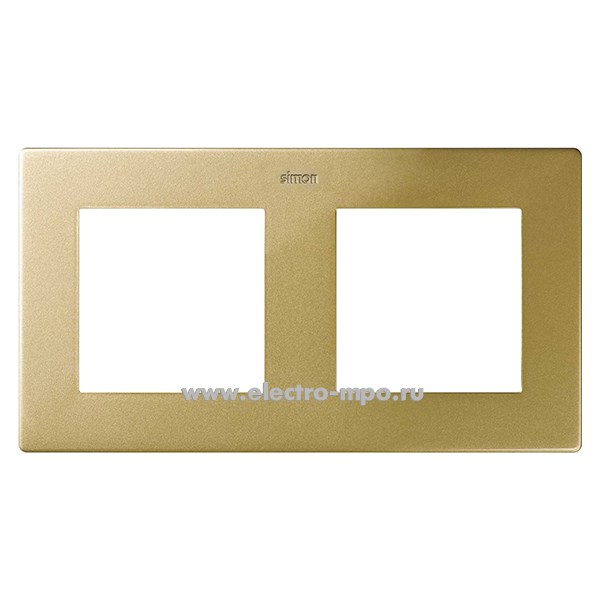 Ю7296. Рамка-2 Simon24 2400620-066 золото (Simon)