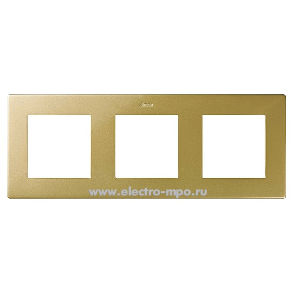 Ю7297. Рамка-3 Simon24 2400630-066 золото (Simon)