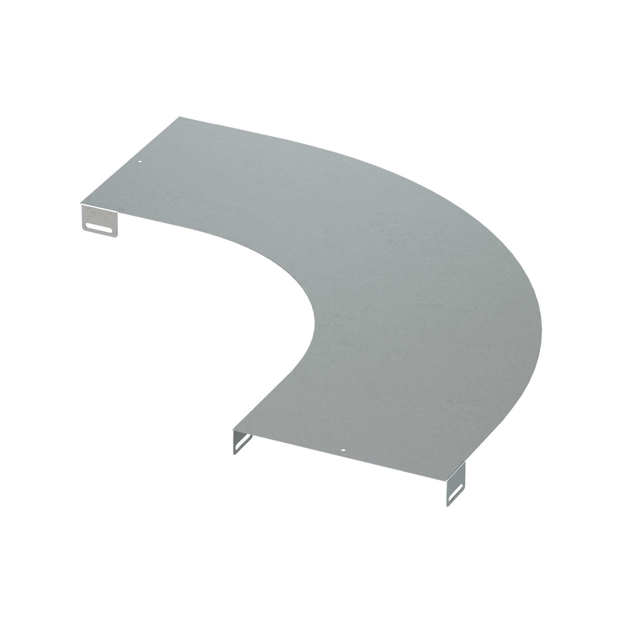 М82. Крышка LK0066KHDZ на угол горизонтальный 90 градусов, осн.600, R=600мм с крепежом, гор. цинк (ДКС)