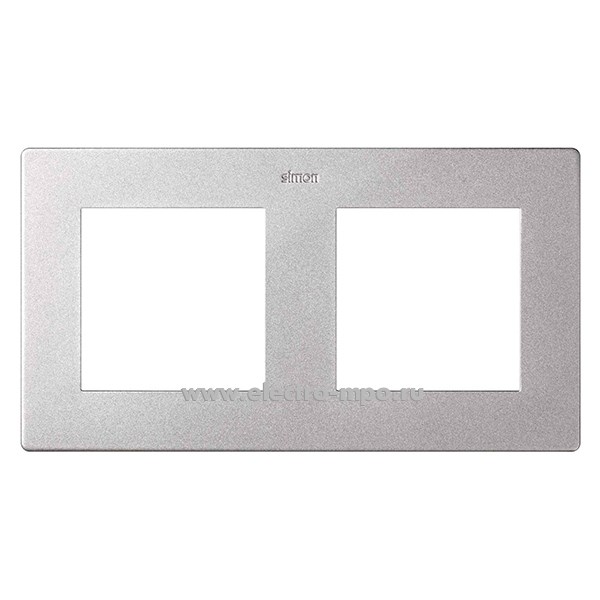 Ю7235. Рамка-2 Simon24 2400620-033 алюминий (Simon)
