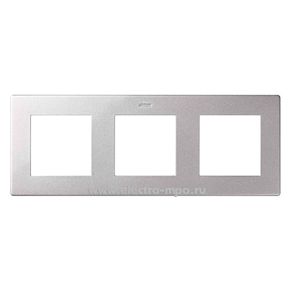 Ю7236. Рамка-3 Simon24 2400630-033 алюминий (Simon)