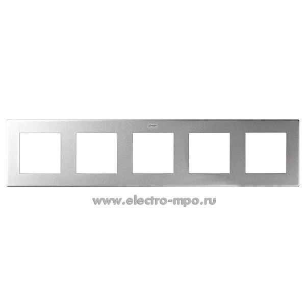 Ю7238. Рамка-5 Simon24 2400650-033 алюминий (Simon)