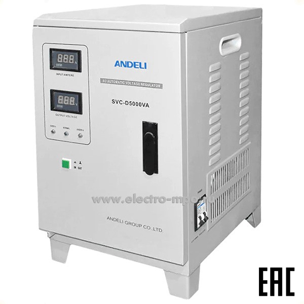 Б41. Стабилизатор напряжения SVC-5000VA вертикальный ADL23-006 (ANDELI)