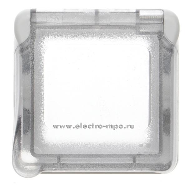 Ю6939. Адаптер Plexo 069580 с крышкой для механизмов Mosaic IP55 серый (Legrand)